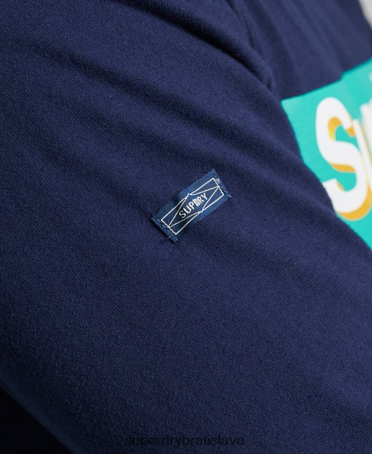 Superdry muži sezónny top s vintage core logom 6B4ZTR6423 oblečenie námorníctvo