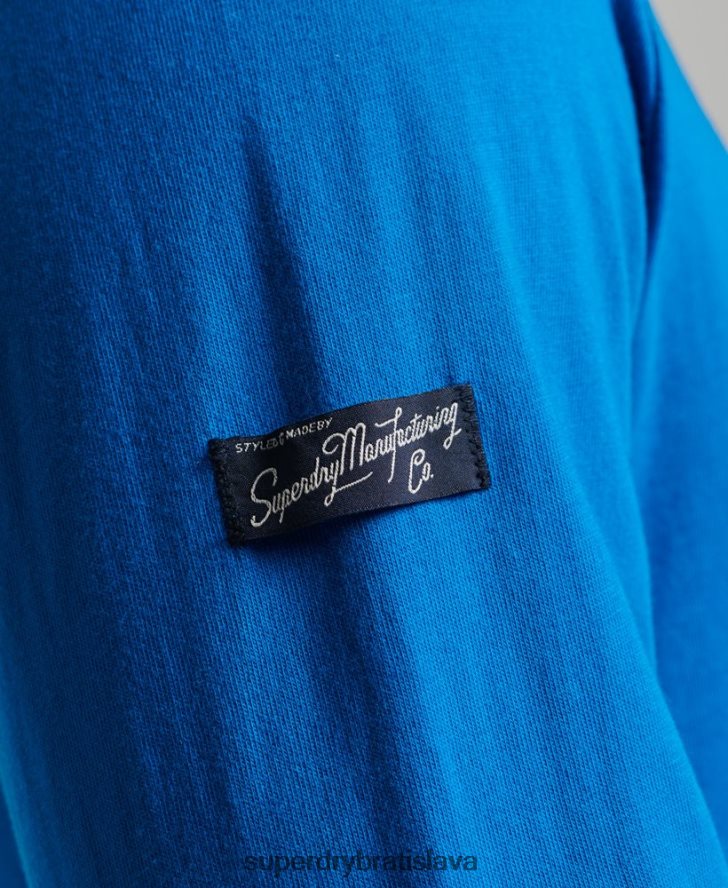 Superdry muži sezónny top s vintage logom 6B4ZTR1566 oblečenie Modrá