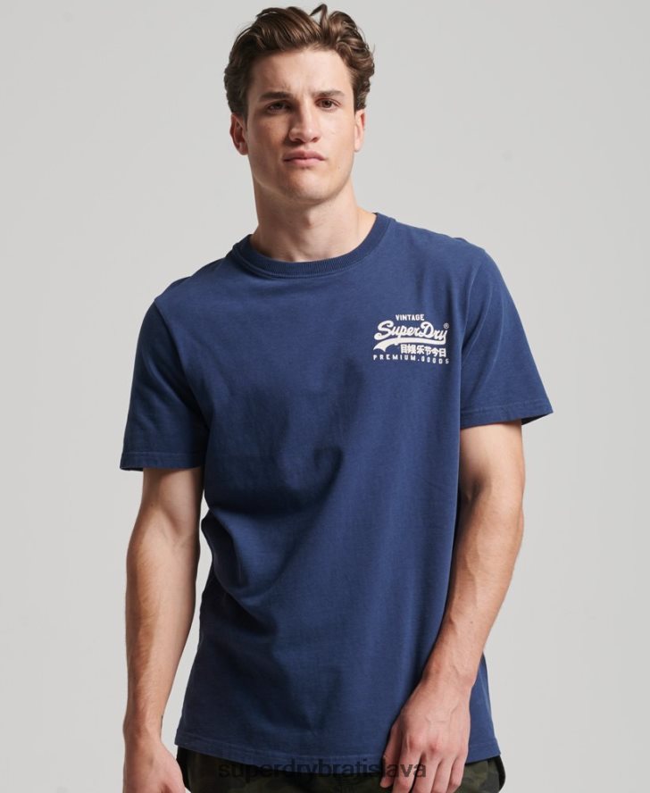 Superdry muži staré tričko s vintage logom 6B4ZTR4896 oblečenie námorníctvo