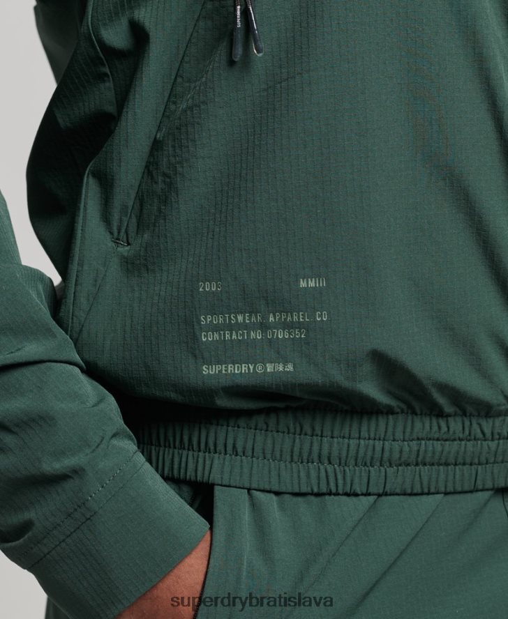 Superdry muži strečový tkaný vrchný diel 6B4ZTR5367 oblečenie zelená
