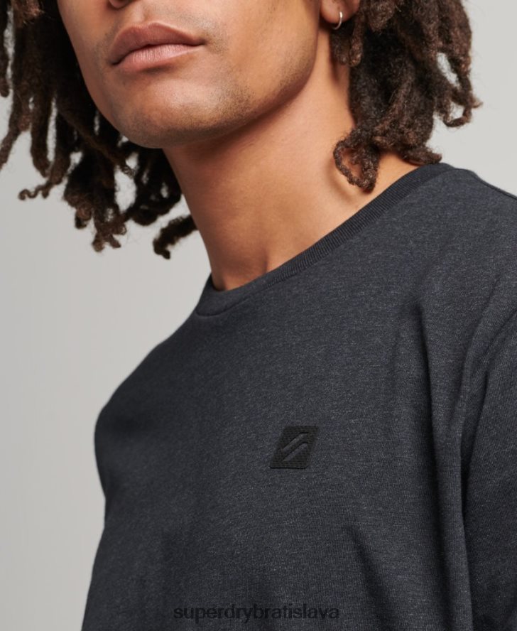 Superdry muži tech top s dlhým rukávom 6B4ZTR6471 oblečenie tmavošedý