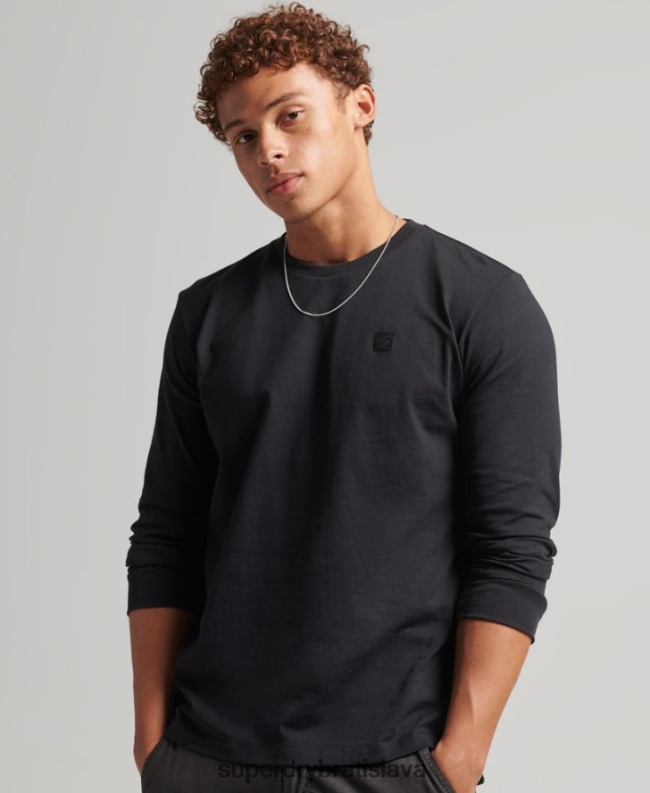 Superdry muži tech top s dlhým rukávom 6B4ZTR6472 oblečenie čierna
