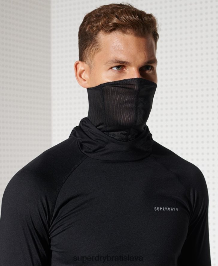 Superdry muži top s kapucňou strednej vrstvy 6B4ZTR1437 oblečenie čierna