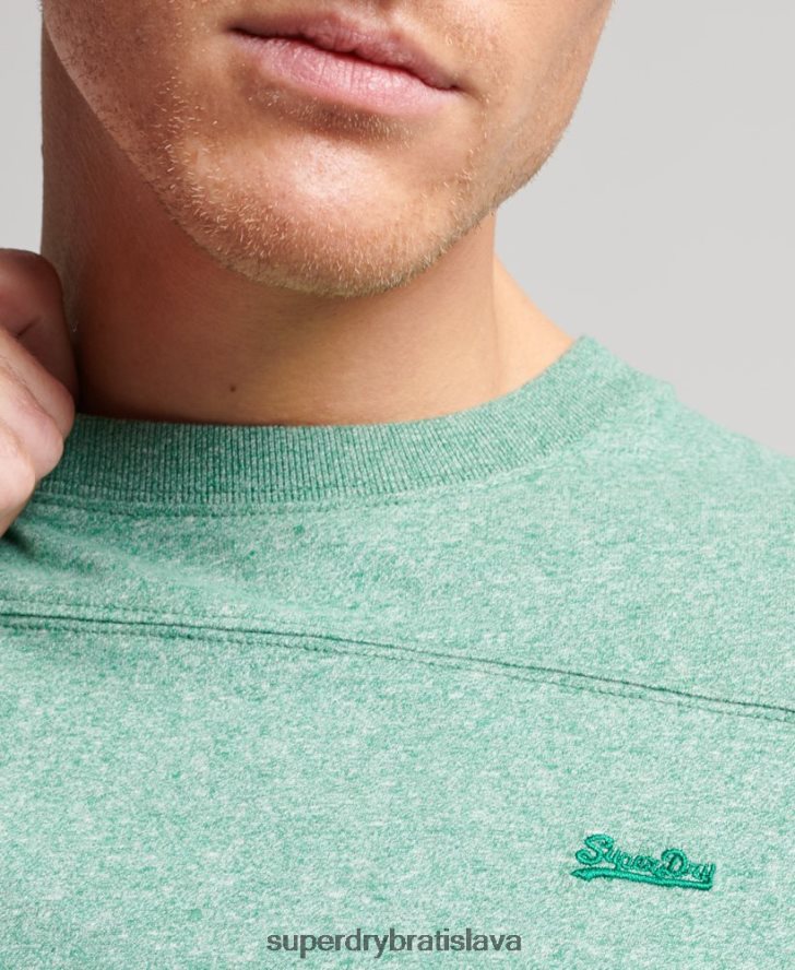 Superdry muži top s vintage logom z organickej bavlny 6B4ZTR1456 oblečenie zelená