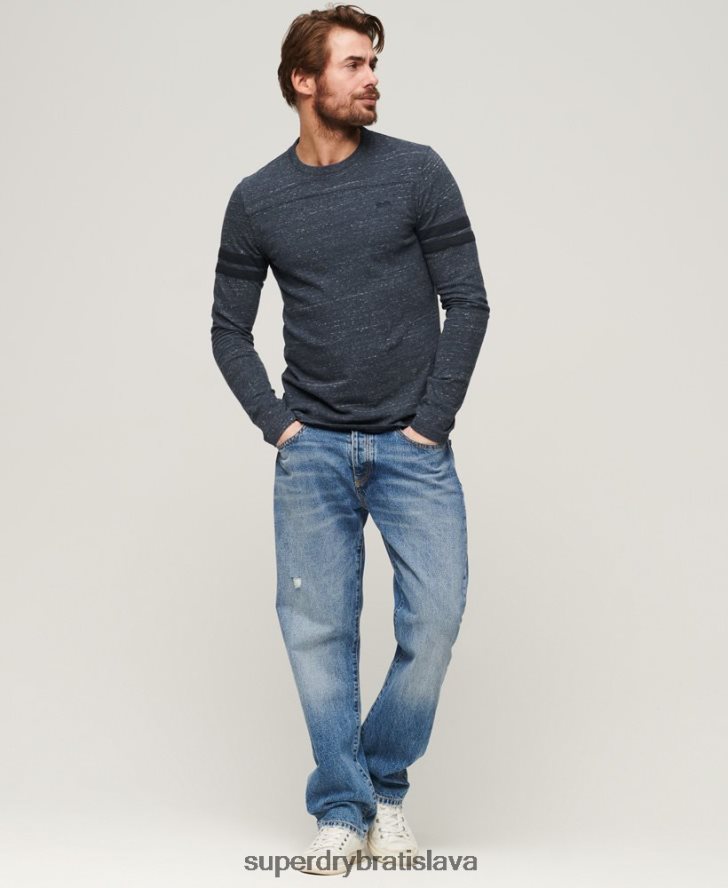 Superdry muži top s vintage logom z organickej bavlny 6B4ZTR1466 oblečenie námorníctvo