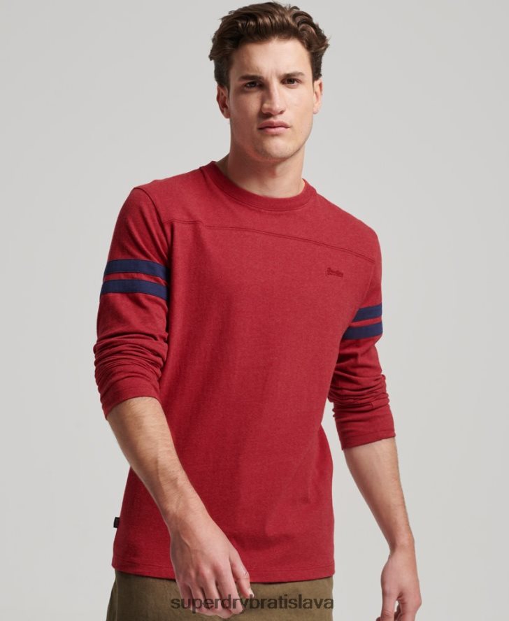Superdry muži top s vintage logom z organickej bavlny 6B4ZTR1474 oblečenie červená