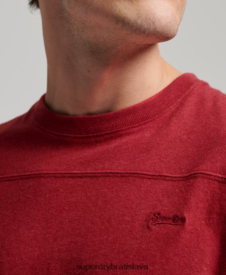 Superdry muži top s vintage logom z organickej bavlny 6B4ZTR1474 oblečenie červená