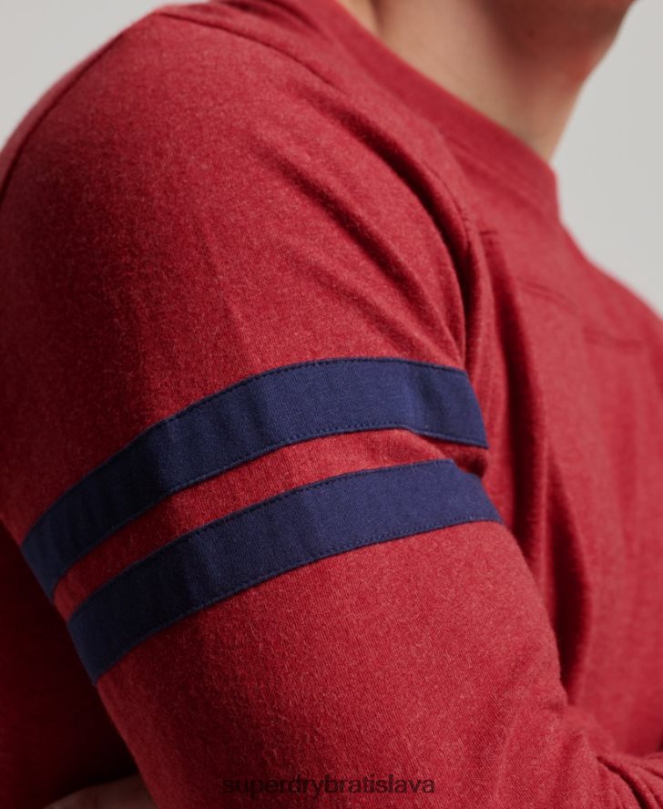 Superdry muži top s vintage logom z organickej bavlny 6B4ZTR1474 oblečenie červená