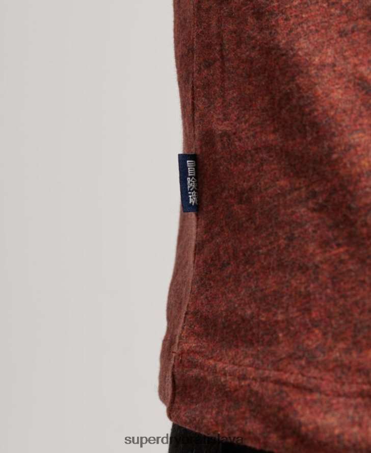 Superdry muži top s vyšívaným vintage logom z organickej bavlny 6B4ZTR1468 oblečenie červená
