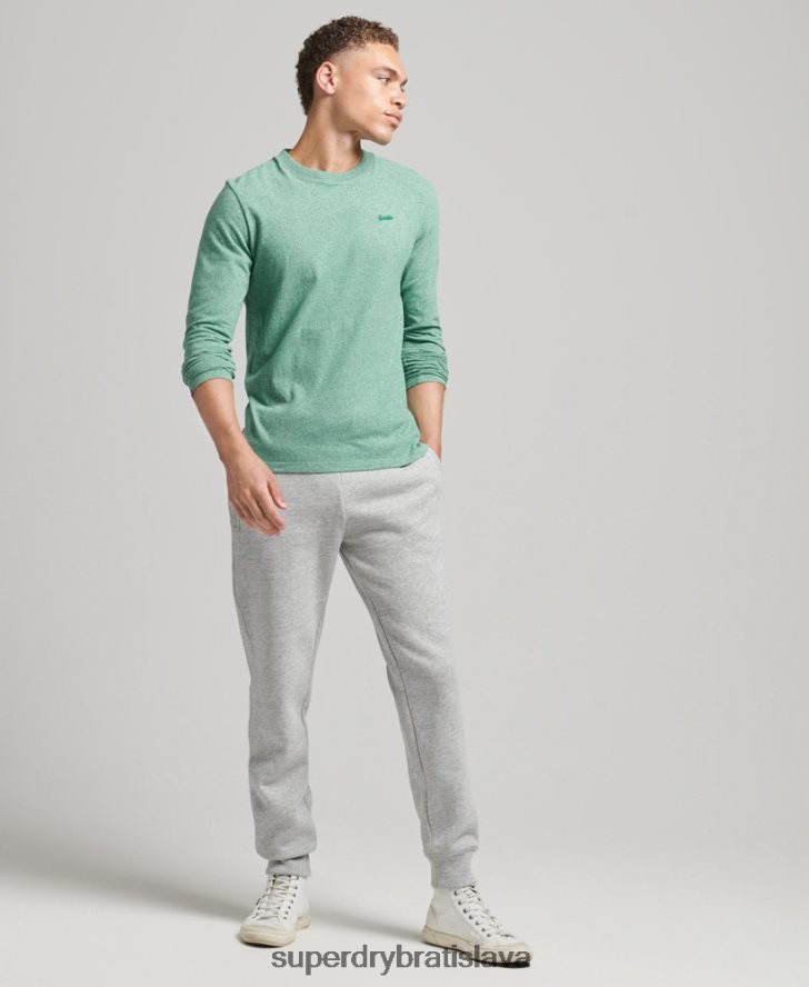 Superdry muži top s vyšívaným vintage logom z organickej bavlny 6B4ZTR1542 oblečenie zelená