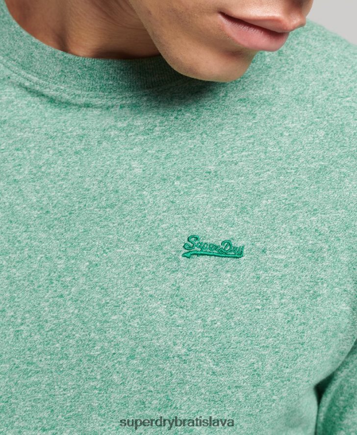 Superdry muži top s vyšívaným vintage logom z organickej bavlny 6B4ZTR1542 oblečenie zelená