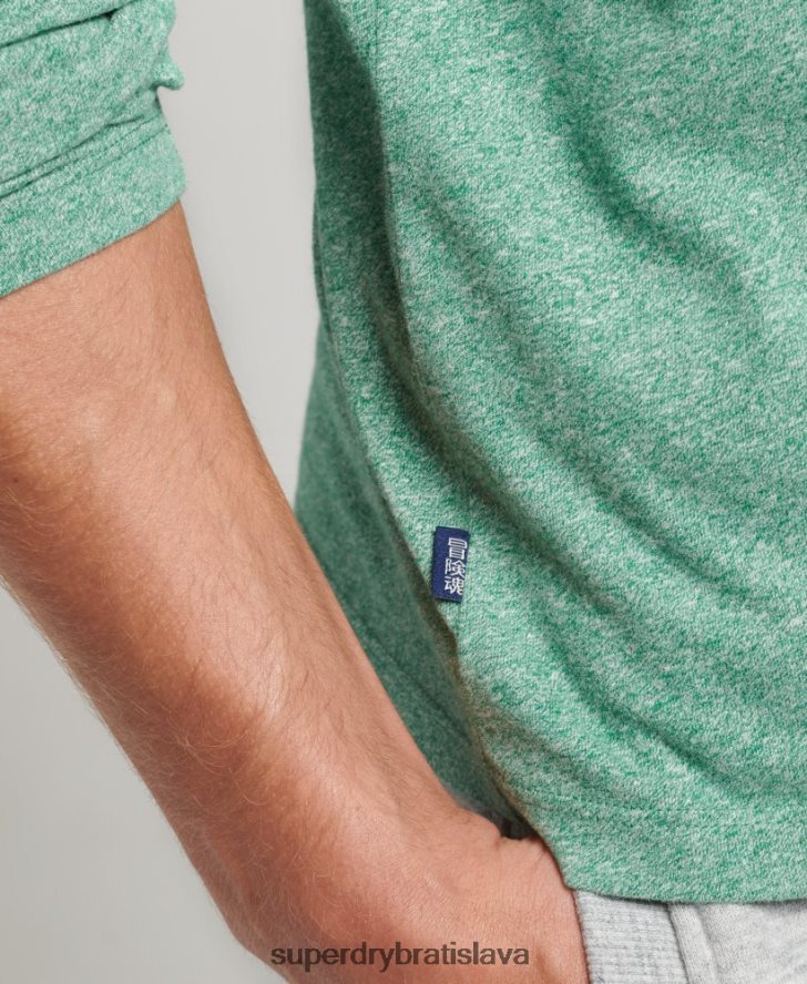 Superdry muži top s vyšívaným vintage logom z organickej bavlny 6B4ZTR1542 oblečenie zelená