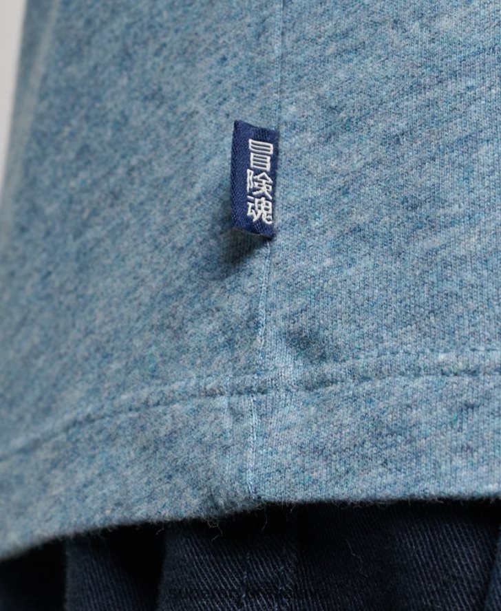 Superdry muži top s vyšívaným vintage logom z organickej bavlny 6B4ZTR1570 oblečenie Modrá