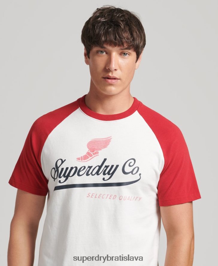 Superdry muži tričko s achillovým grafickým raglánom 6B4ZTR4802 oblečenie krém