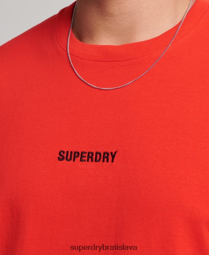 Superdry muži tričko s mikro logom s kódom 6B4ZTR4799 oblečenie červená