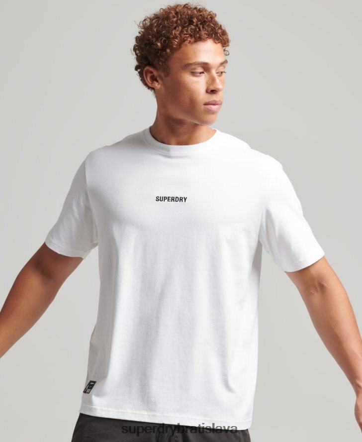 Superdry muži tričko s mikro logom s kódom 6B4ZTR4803 oblečenie biely