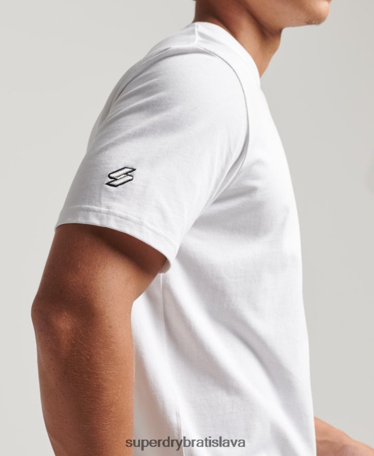 Superdry muži tričko s mikro logom s kódom 6B4ZTR4803 oblečenie biely
