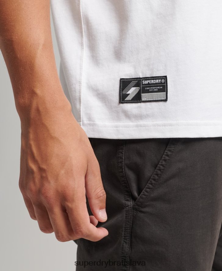 Superdry muži tričko s mikro logom s kódom 6B4ZTR4803 oblečenie biely
