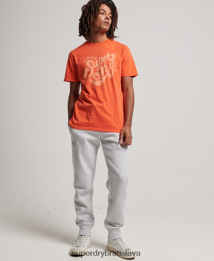 Superdry muži tričko s nostalgickým scenárom 6B4ZTR4911 oblečenie oranžová