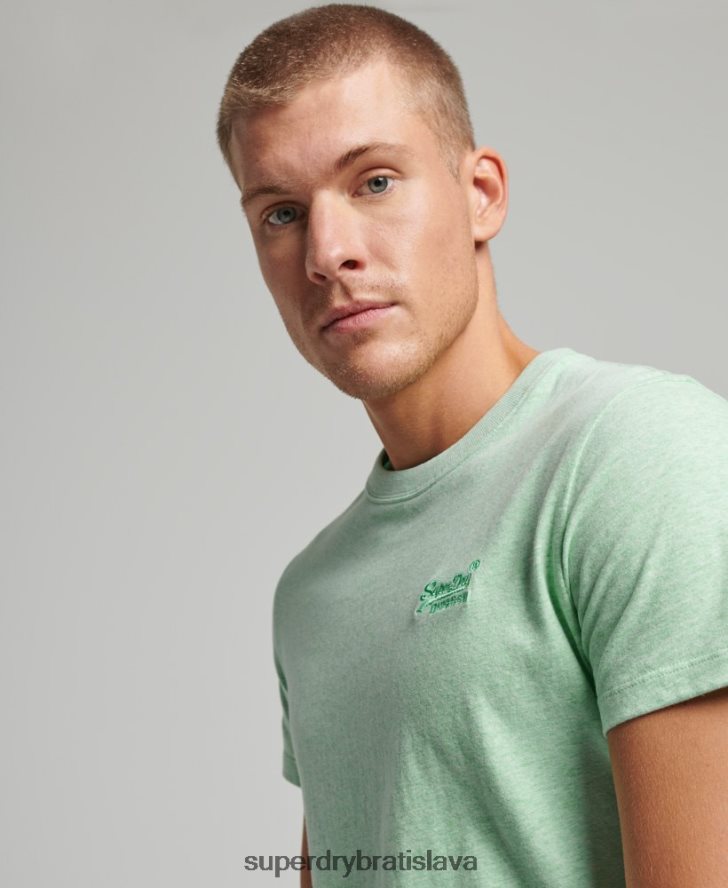 Superdry muži tričko s podstatným logom z organickej bavlny 6B4ZTR4 oblečenie zelená