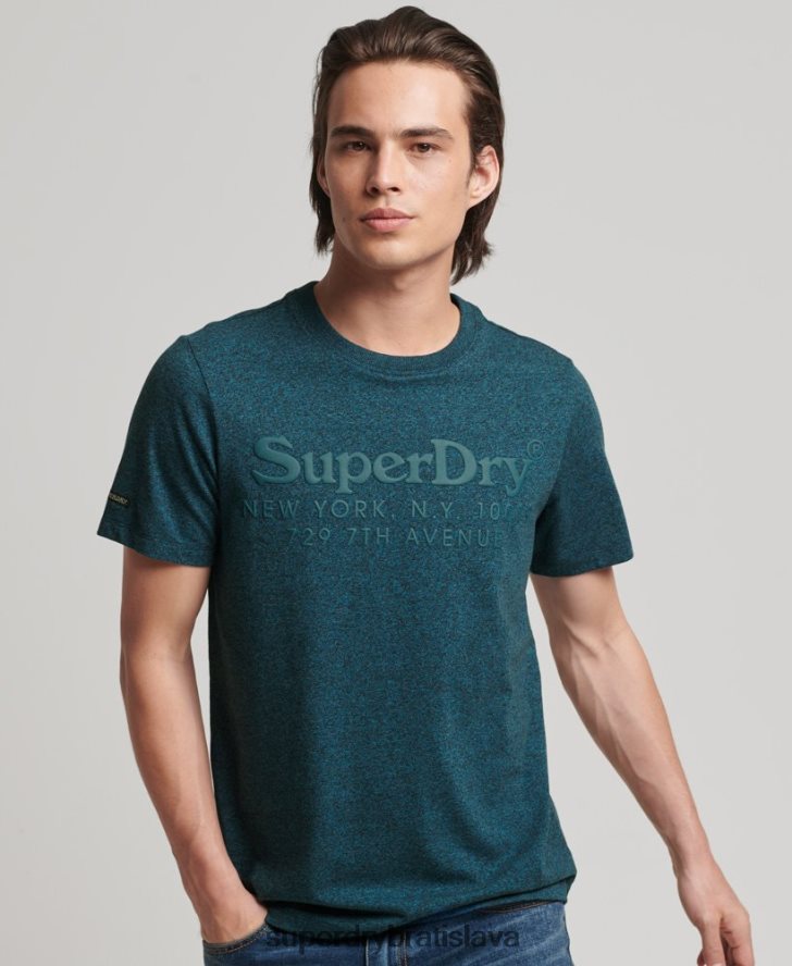 Superdry muži tričko s tónovým logom miesta konania 6B4ZTR4943 oblečenie Modrá