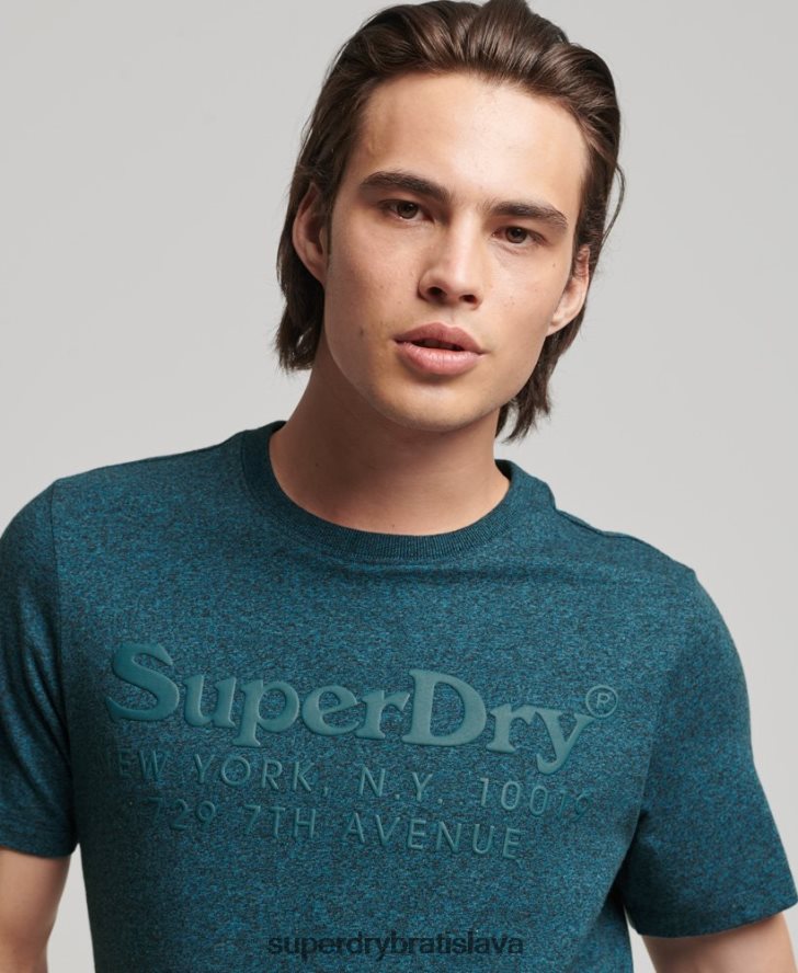Superdry muži tričko s tónovým logom miesta konania 6B4ZTR4943 oblečenie Modrá