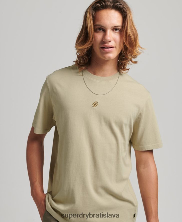 Superdry muži tričko voľného strihu s logom 6B4ZTR4970 oblečenie béžová