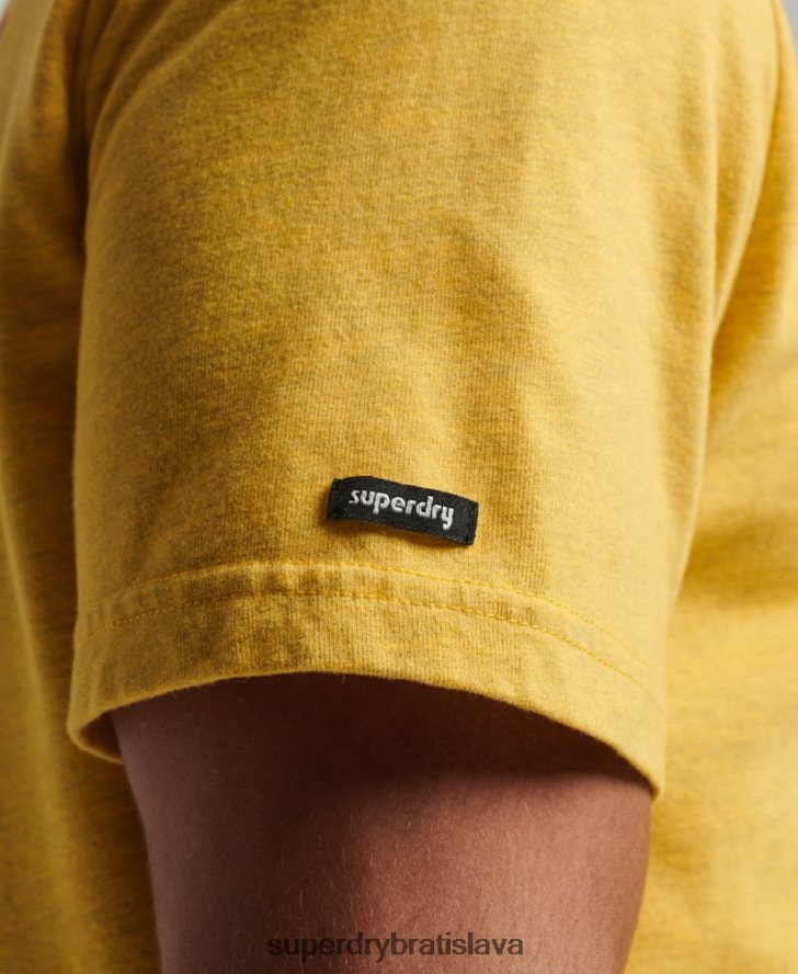 Superdry muži vintage cestovné tričko s nálepkou 6B4ZTR22 oblečenie žltá
