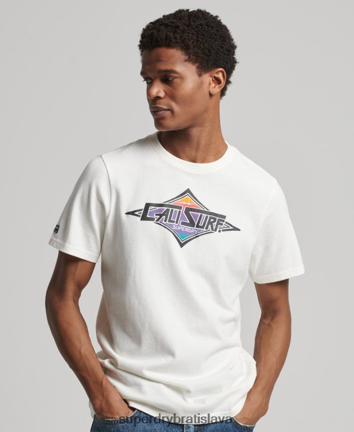 Superdry muži vintage kali tričko 6B4ZTR4952 oblečenie biely