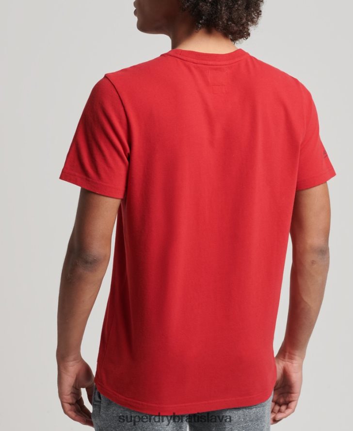 Superdry muži vintage športové tričko 6B4ZTR4928 oblečenie červená