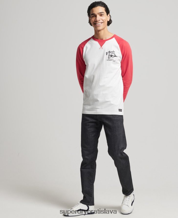 Superdry muži vintage surf ranchero top 6B4ZTR1574 oblečenie červená