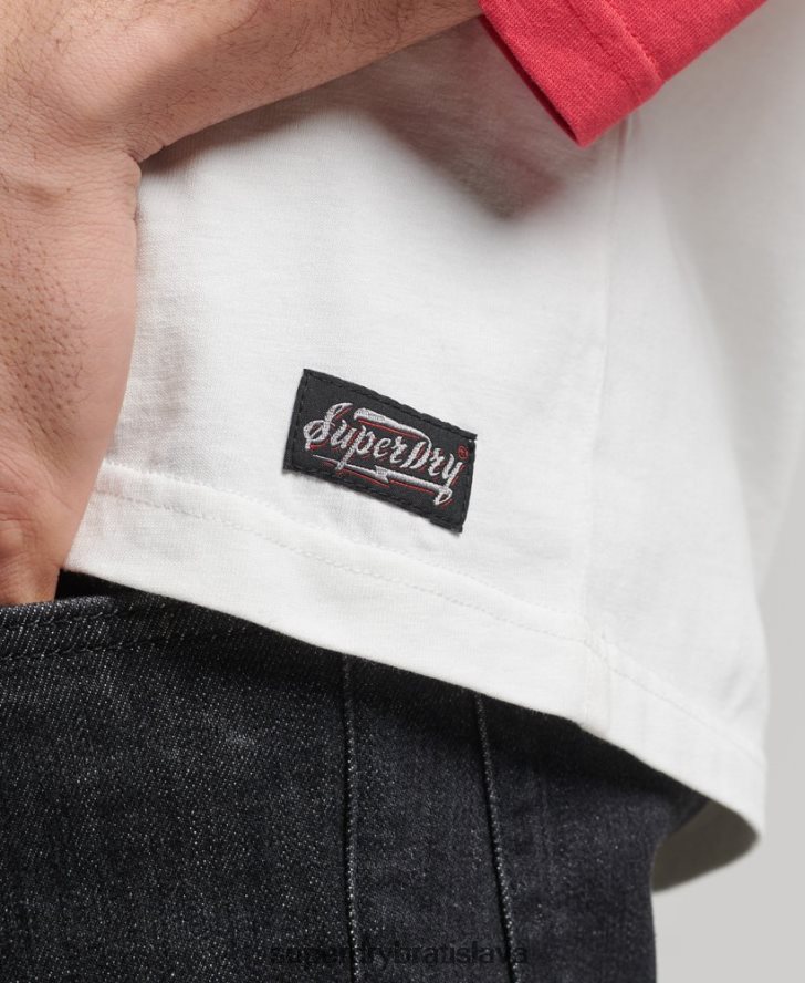 Superdry muži vintage surf ranchero top 6B4ZTR1574 oblečenie červená