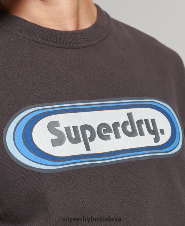 Superdry muži vintage trade tab tričko 6B4ZTR4808 oblečenie hnedá