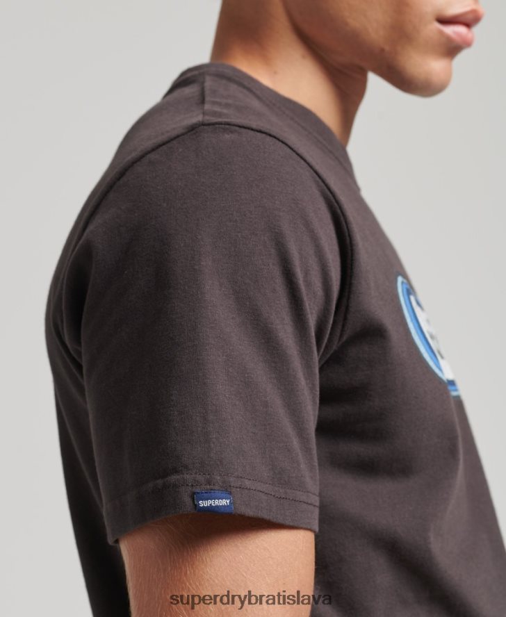 Superdry muži vintage trade tab tričko 6B4ZTR4808 oblečenie hnedá