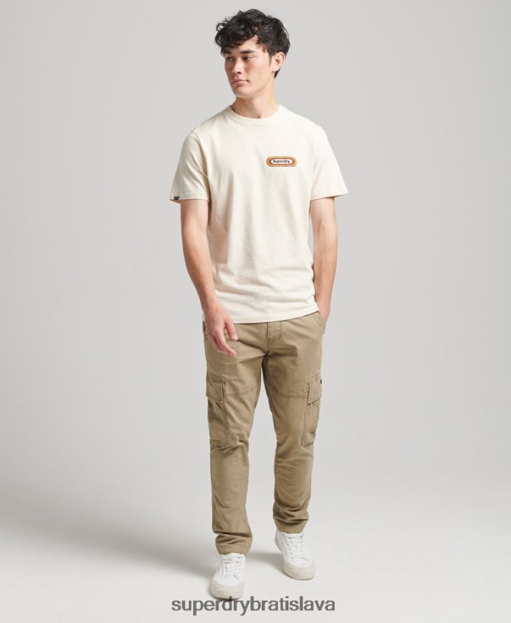 Superdry muži vintage trade tab tričko 6B4ZTR4899 oblečenie krém