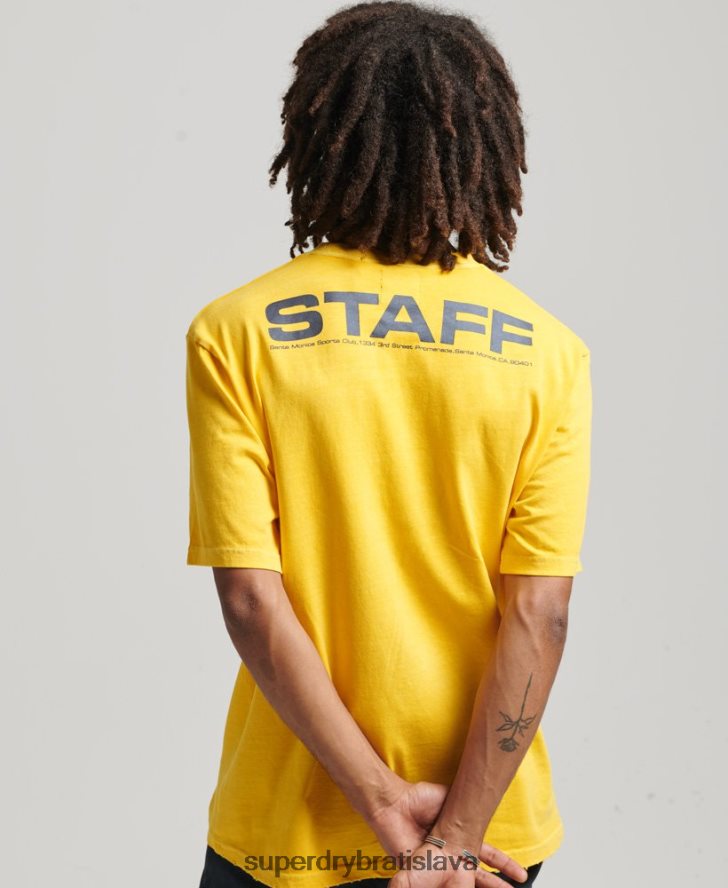 Superdry muži vintage tričko atletického klubu 6B4ZTR4888 oblečenie žltá