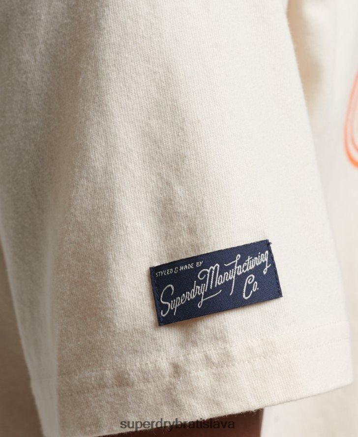 Superdry muži vintage tričko mojej generácie 6B4ZTR4947 oblečenie krém