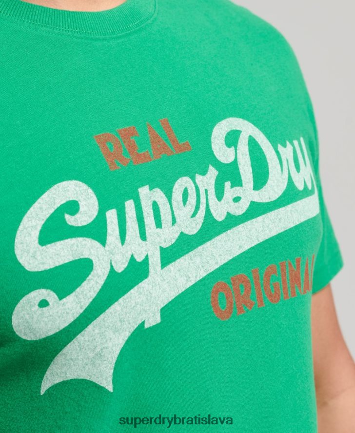 Superdry muži vintage tričko sóda s logom 6B4ZTR4797 oblečenie zelená