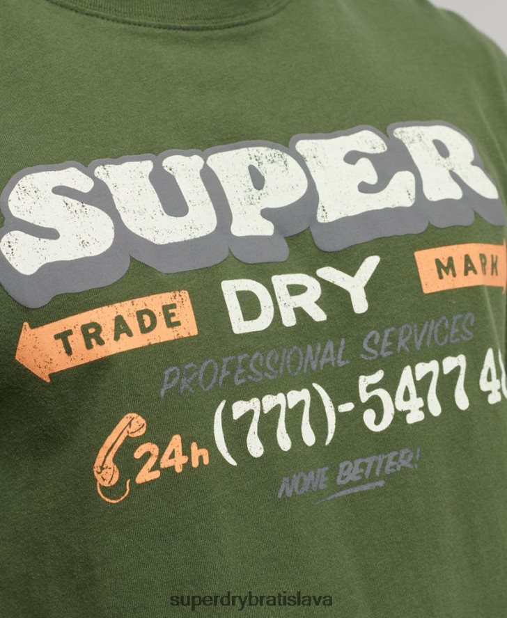 Superdry muži vintage tričko s nápisom 6B4ZTR4874 oblečenie sivá