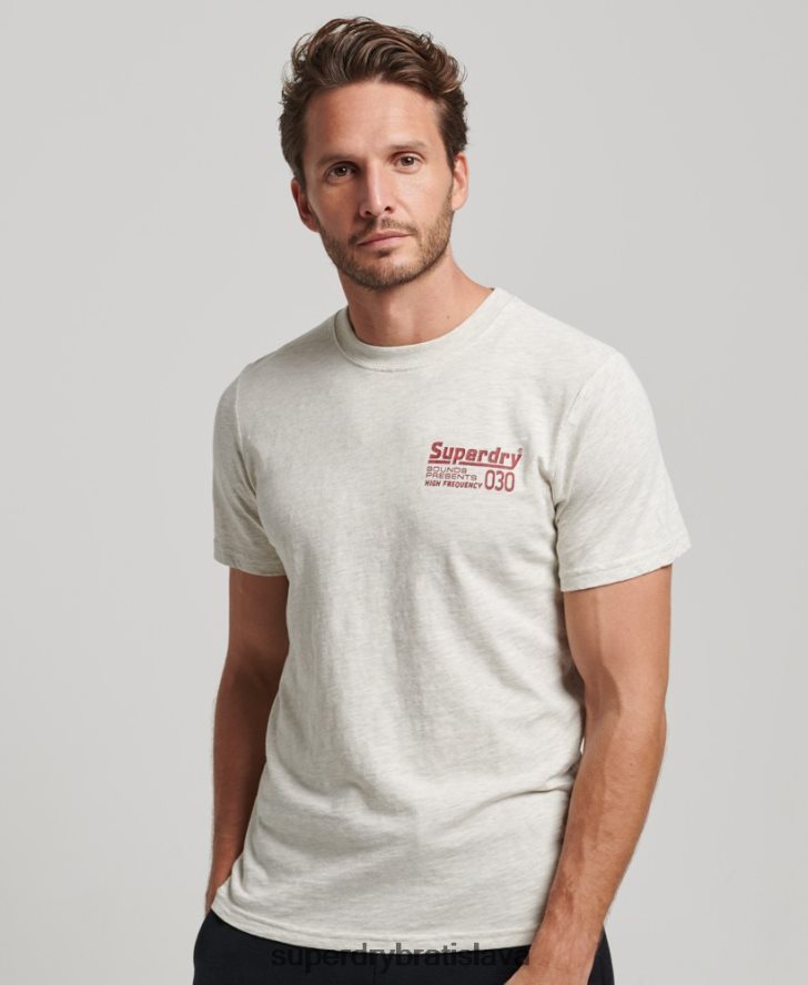 Superdry muži vintage tričko s nahrávacou značkou 6B4ZTR6359 oblečenie sivá