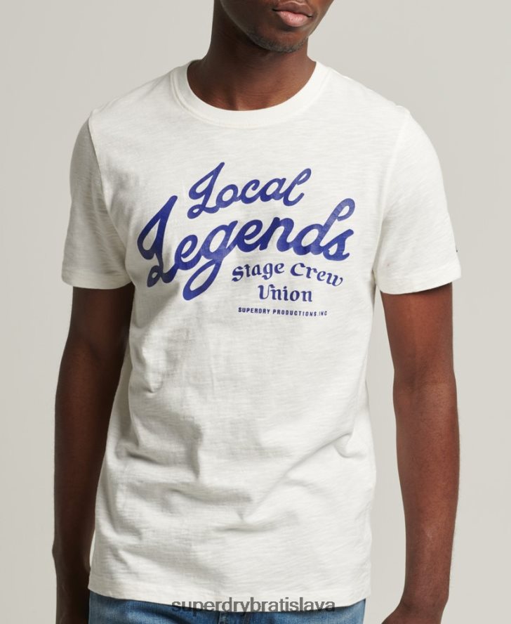 Superdry muži vintage tričko z obchodu s tovarom 6B4ZTR4975 oblečenie biely