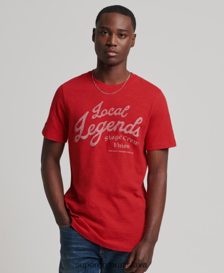 Superdry muži vintage tričko z obchodu s tovarom 6B4ZTR4976 oblečenie červená