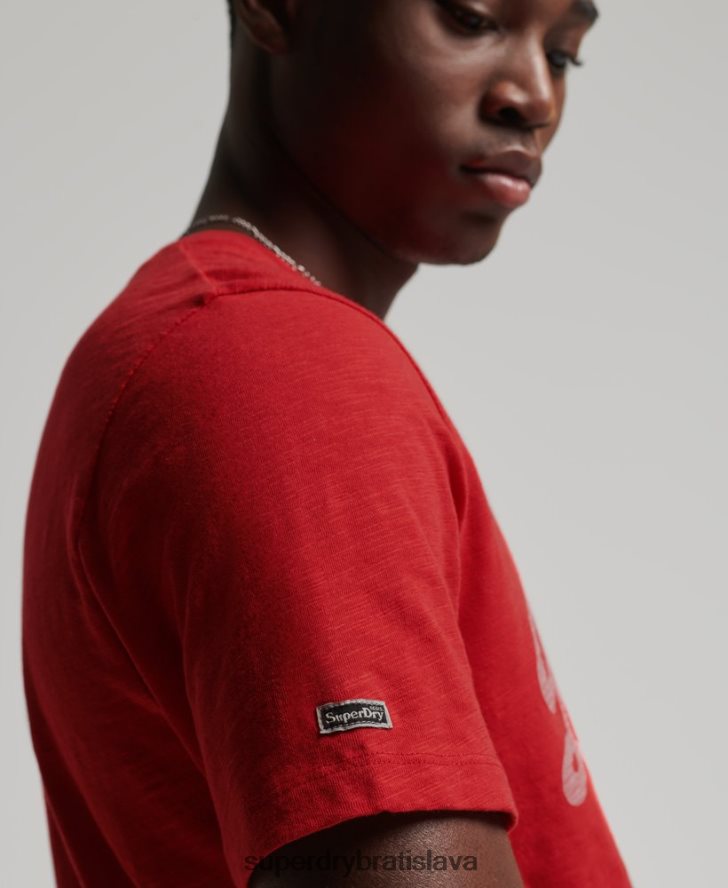 Superdry muži vintage tričko z obchodu s tovarom 6B4ZTR4976 oblečenie červená