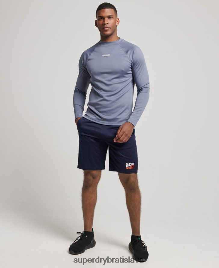 Superdry muži vláčik falošný výstrih 6B4ZTR1407 oblečenie Fialová