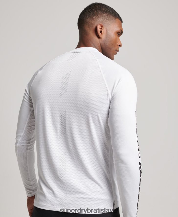 Superdry muži vláčik falošný výstrih 6B4ZTR1413 oblečenie biely