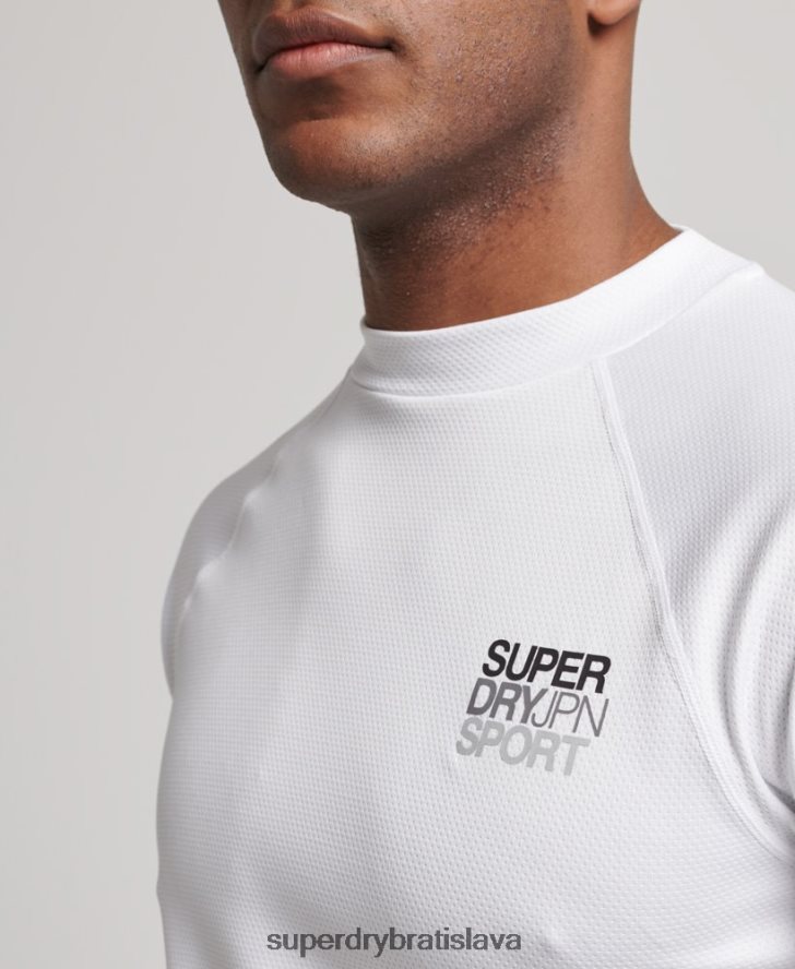 Superdry muži vláčik falošný výstrih 6B4ZTR1413 oblečenie biely