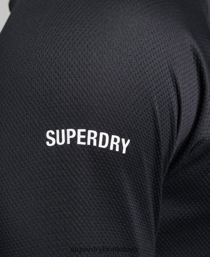 Superdry muži vláčik falošný výstrih 6B4ZTR5392 oblečenie čierna