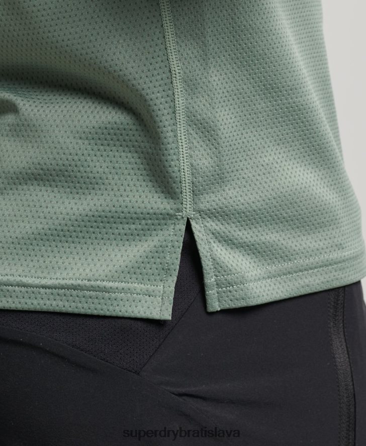 Superdry muži vláčik falošný výstrih 6B4ZTR5404 oblečenie zelená