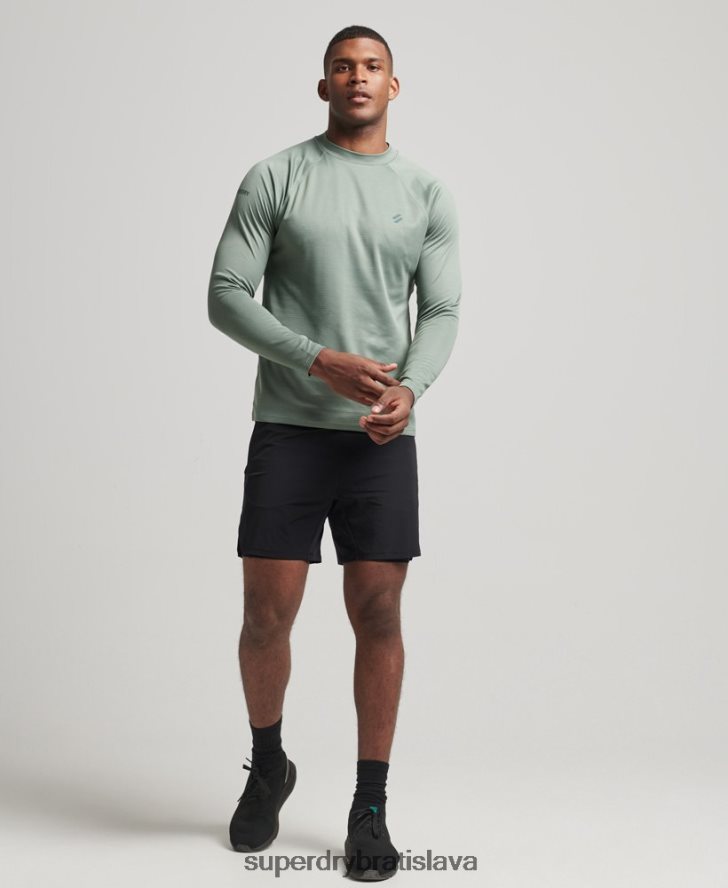 Superdry muži vláčik falošný výstrih 6B4ZTR5404 oblečenie zelená