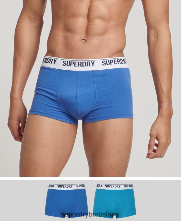 Superdry muži Dvojbalenie kufra z organickej bavlny 6B4ZTR1734 oblečenie Modrá